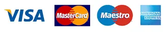 Pagamenti accettati: Visa, Mastercard, Maestro, American Express